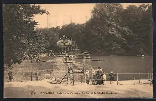 AK Bruxelles, Bois de la Cambre, Le lac et le Chalet Robinson