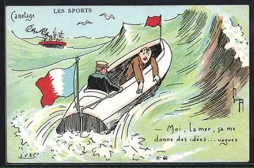 AK Rennmotorboot bei hohem Wellengang