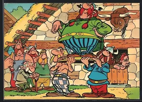 AK Asterix und Obelix, Majestix erwartet einen Abgesandten Cäsars