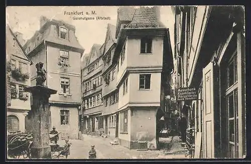 AK Alt-Frankfurt, Goldhutgasse in der Altstadt