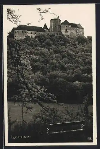 AK Lockenhaus, Ansicht mit einer Bank