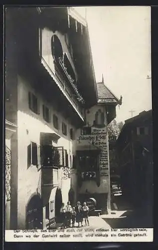 AK Kufstein, Gasthaus Auracher-Löchl von Karl Neuhauser