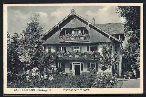AK Bad Heilbrunn, Hotel Fremdenheim Viktoria