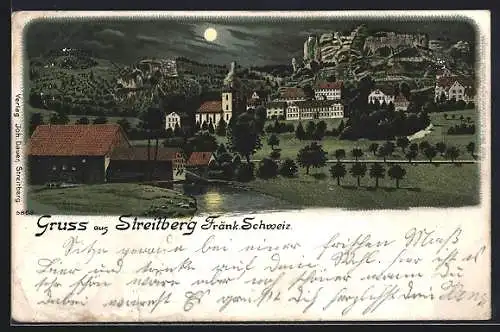 Lithographie Streitberg / Fränk. Schweiz, Totalansicht