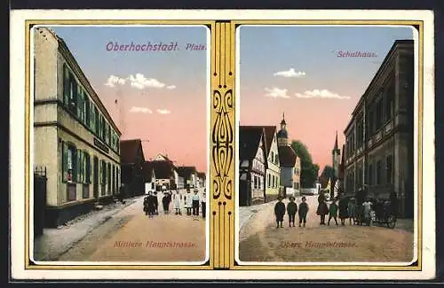 AK Oberhochstadt / Pfalz, Kinder auf der Hauptstrasse