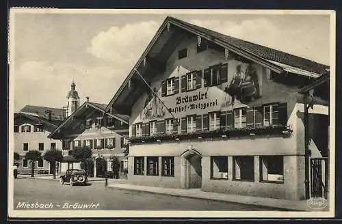 AK Miesbach, Gasthaus zum Bräuwirt