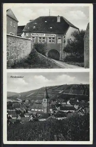 AK Randersacker, Restaurant Spielberg, Ortsansicht