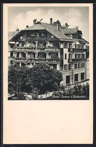 AK Oberstdorf, Hotel Sonne, Südseite, Bes. H.Popp