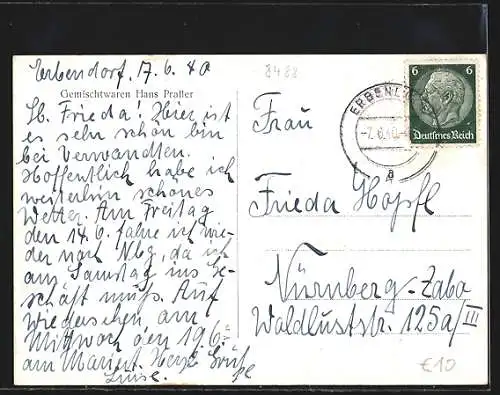 AK Erbendorf /Bayr. Ostmark, Kaiserberg, Unterer Markt, Gesamtansicht