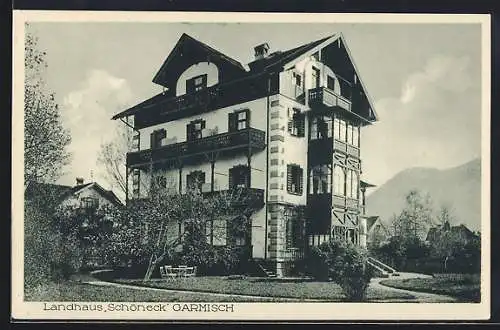 AK Garmisch-Partenkirchen, Pension Landhaus Schöneck