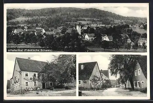 AK Affalterthal /Fränkische Schweiz, Gasthaus zur Fränk. Schweiz Gg. Horlamus, Strassenpartie, Gesamtansicht