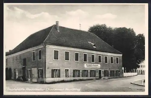 AK Neuötting, Gastsätte Rechlkeller J. Anner mit Strasse