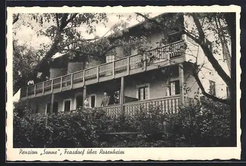 AK Frasdorf über Rosenheim, Pension Sonne