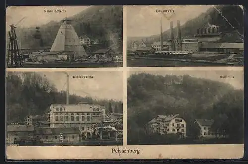 AK Peissenberg, Hotel Bad Sulz, Cementwerk, Kohlenwäsche