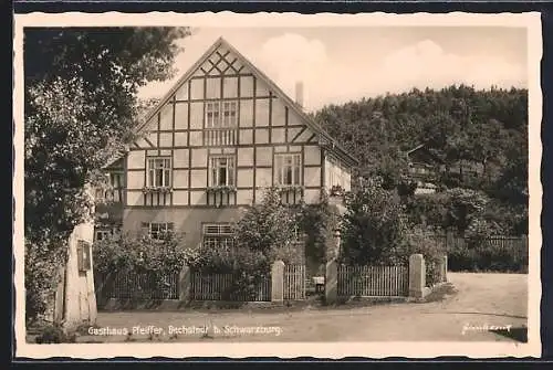 AK Bechstedt, Partie am Gasthaus Pfeiffer