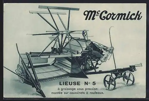 AK McCormick Mähmaschine Lieuse No 5