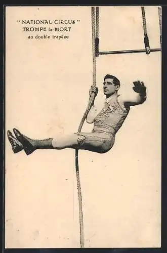 AK National-Circus, Trompe-la-Mort au double trapeze, Hochseilartist