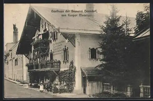 AK Henndorf am Wallersee, Gasthaus der Brauerei von Kaspar Moser