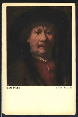 Künstler-AK Rembrandt, Selbstbildnis