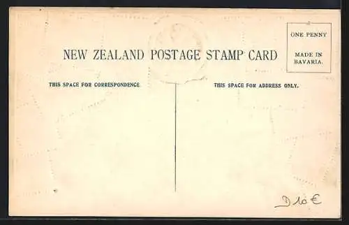 AK Newzealand, Briefmarken mit Siegel