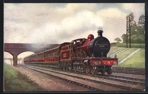 Künstler-AK Midland Scotch Express near Hendon, Engine no. 1023