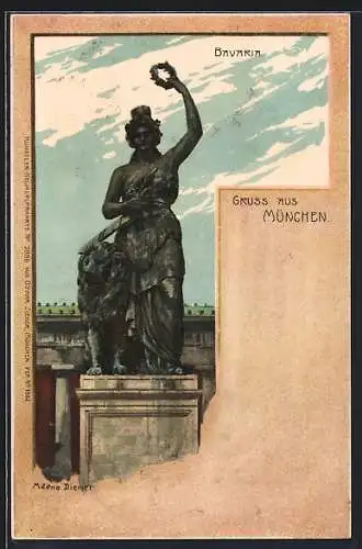 Künstler-AK Zeno Diemer: München, An der Bavaria