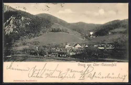 AK Ober-Gleissenfeld, Ortsansicht mit Umgebung