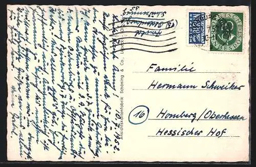 AK Oldenburg i. O., Strassenpartie am Stau