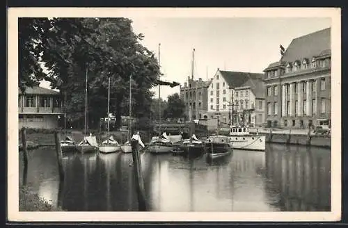 AK Oldenburg i. O., Bootsanlegestellen am Stau