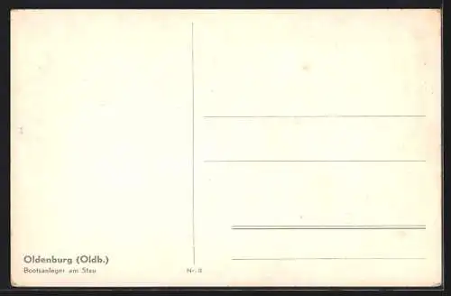 AK Oldenburg i. O., Bootsanlegestellen am Stau