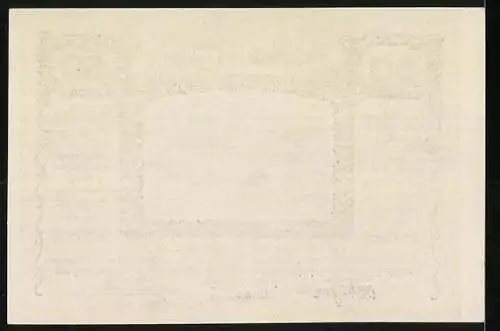 Notgeld Dürnstein 1920, 50 Heller, Stadtansicht mit Kirche und Burg