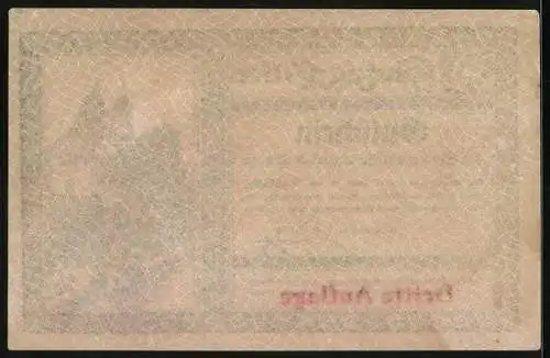 Notgeld Melk 1920, 50 Heller, Stadtansicht mit Burg und Wappen, Dritte Auflage