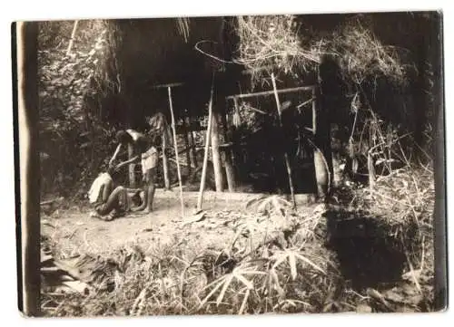 22 Fotografien Ansicht Panama-Stadt, Panamaer mit Familie vor Holzhütte, Ruine der alten Stadt