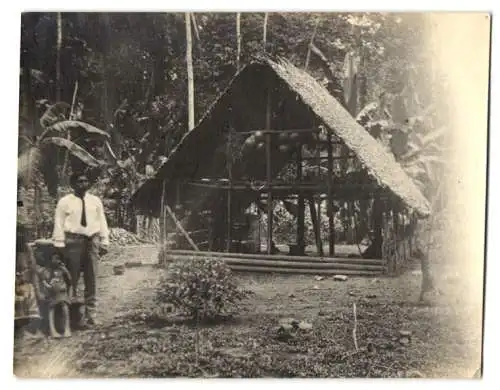 22 Fotografien Ansicht Panama-Stadt, Panamaer mit Familie vor Holzhütte, Ruine der alten Stadt