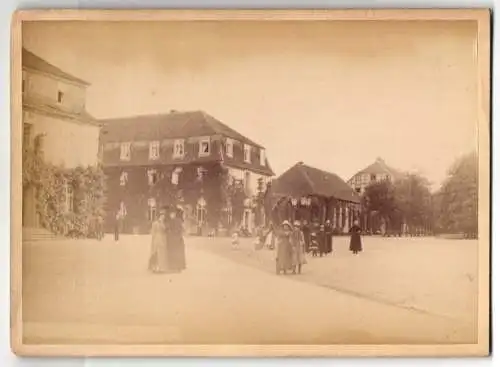 Fotografie Otto Liebert, Holzminden, Ansicht Driburg, öffentlicher Platz & Allee im Ortskern