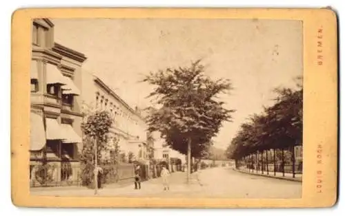 Fotografie Louis Koch, Bremen, Ansicht Bremen, schöne Wohnhäuser in der Humboldtstrasse