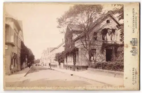 Fotografie C. Colberg, Bad Oeynhausen, Ansicht Bad Oeynhausen, Strassenansicht in einer gute Wohnggend