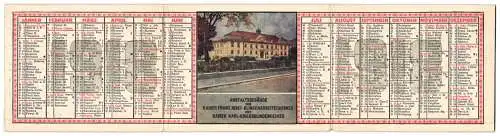 Kalender Wien 1918, Verkaufsladen für Bürsten und Korbwaren, Mariahilferstrasse 202, Blindenarbeiterheim Baumgartenstr.