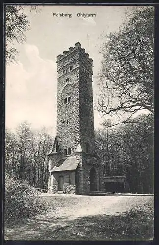 AK Lautertal / Odenwald, Felsberg mit Ohlyturm