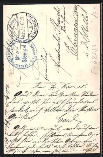 AK Altkirch, Altes Tor mit Leuten