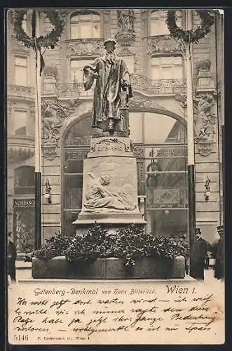 AK Wien, Am Gutenberg-Denkmal