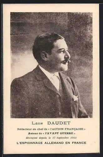 AK Léon Daudet, Rédacteur en chef de L`Action Francaise