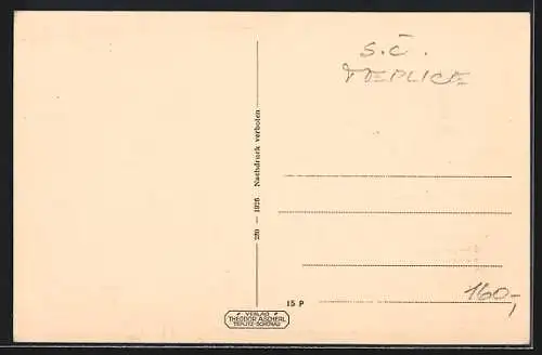 AK Teplitz-Schönau, Städtisches Kurhaus und Deutsches Haus