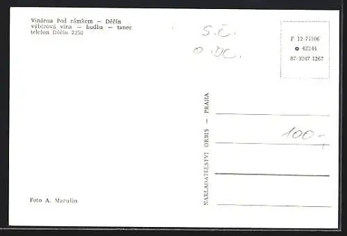 AK Decín, Vinárna Pod zámkem