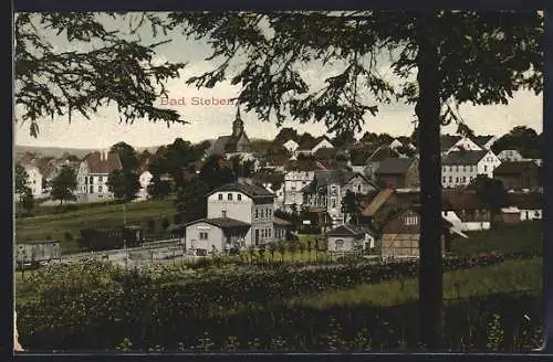 AK Bad Steben, Totalansicht mit Bahnhof