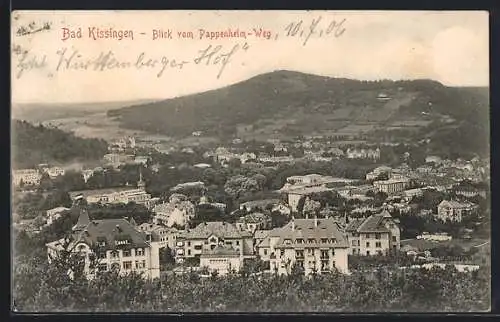 AK Bad Kissingen, Blick vom Pappenheim-Weg Ort und Umgebung