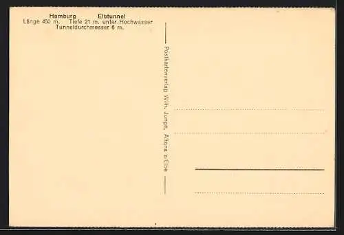 AK Hamburg, Elbtunnel mit Landungsbrücken