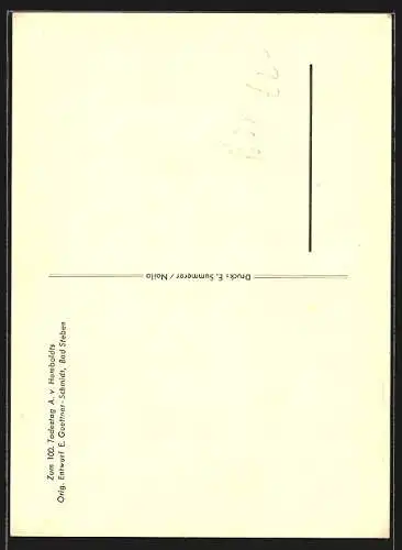 Künstler-AK Bad Steben, Das A. v. Humboldt-Haus