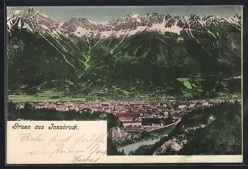 Foto-AK Fritz Gratl: Innsbruck, Totalansicht