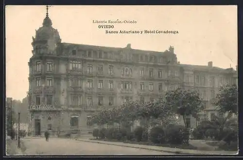 AK Oviedo, Banco Asturiano y Hotel Covadonga